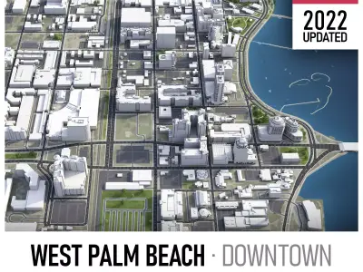 West Palm Beach Low-poly 3D model