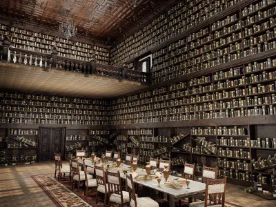 The Forgotten Gothic Victorian Library of Ashenhall 3D model