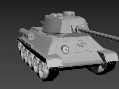 T-34-85 tank Free 3D model