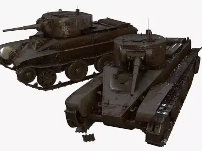 Battle Worn Tanks BT-7 3D model