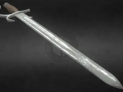 Genoese naval boarding sword Free low-poly 3D model