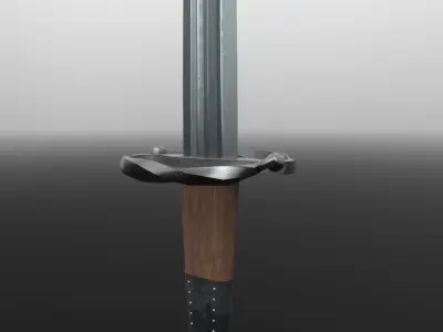 Medieval Sword - Katzbalger Low-poly 3D model