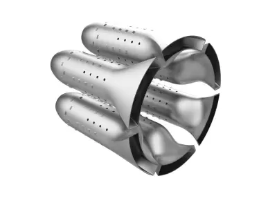 Turbojet engine combustion liner chamber 3D print model