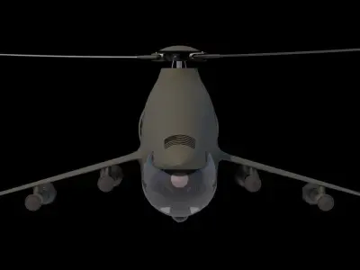 Sharkeye X UAS Tactical Helicopter VR Military Challenge Low-poly 3D model