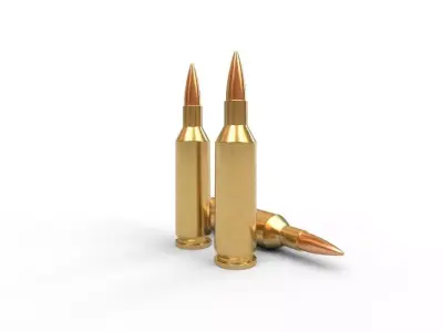 17 Remington Fireball  Ammo Low-poly 3D model