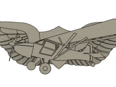 Bush Plane Badge 3D print model