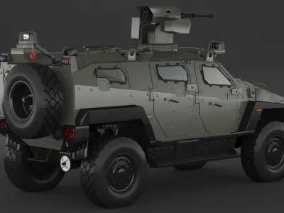 Yoruk Military Armored Vehicle 3D model