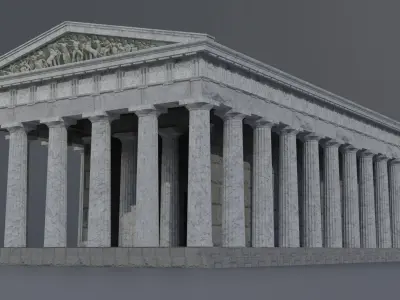Greek Temple - Doric order Low-poly 3D model
