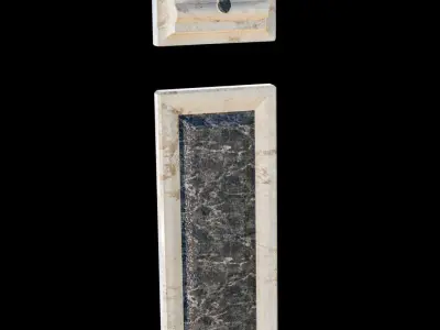 c plaster marble shelf and bracket Low-poly 3D model