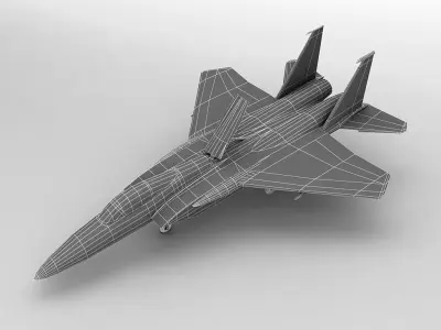 F-15C Eagle Military Jet Aircraft Low-poly 3D model