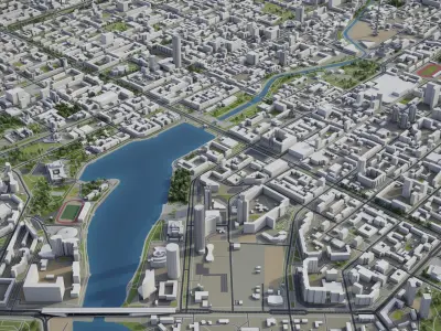 Yekaterinburg Low-poly 3D model