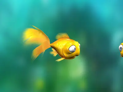 3DRT - Goldfish Low-poly 3D model