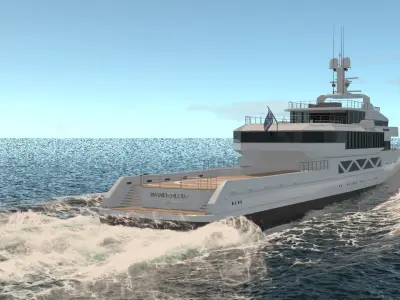 Wanderlust Superyacht Dynamic Simulation 3D model