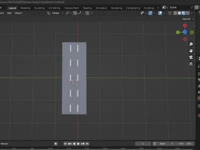 Asphalt road   Free 3D model