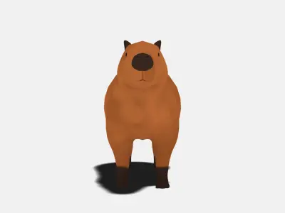 Capybara - NPR Free low-poly 3D model