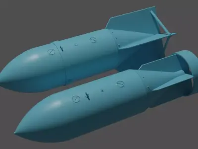 Luftwaffe WWII Bombs and Crates 3D print model