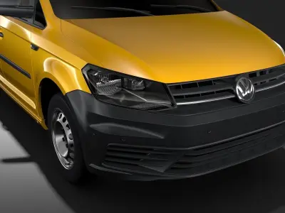 VW Caddy Panel Van L2 2017 3D model