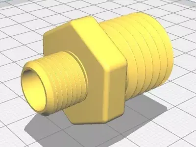Threaded Union ASME 3D model
