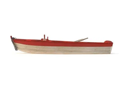 Old Boat Lost At Sea 3D model