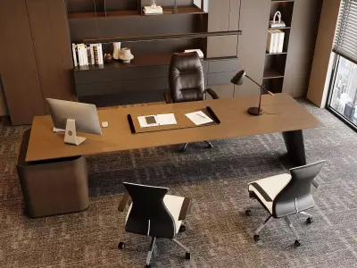 Modern Light-Luxury Executive Office 3D model