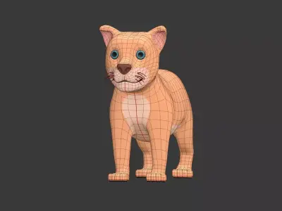 Cartoon Dog Free low-poly 3D model