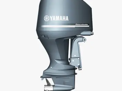 Yamaha Four Stroke 300hp V6 Outboard Motor 3D model