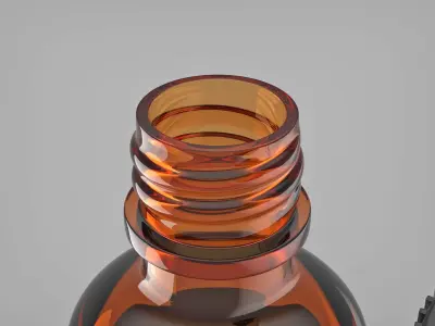 Realistic  Dropper Bottle 3D model