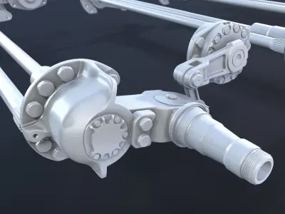 T-55 Tank Suspension 3D model