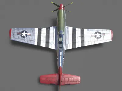 p51D Mustang - High Quality WW2 Warbird 3D model