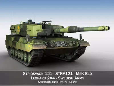 Stridsvagn 121 - Mek B10 - Swedish Army 3D model