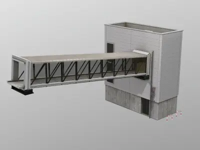 Airport Jet Bridge Low-poly 3D model