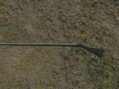 1700-1800 Rifle Low Poly Free low-poly 3D model