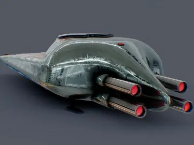 Sci-Fi Flying Vehicle 3D model
