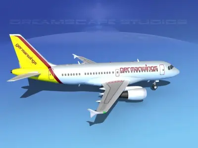 Airbus A319 Germanwings 3D model
