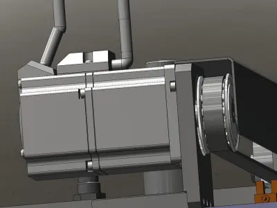 The gantry loading and unloading mechanism 3D model