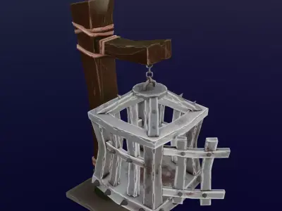 Bird Cage 3D Model Low-poly 3D model