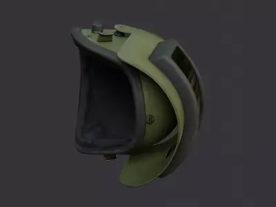 Spetsnaz Gas Mask Helmet Accessory Low-poly 3D model