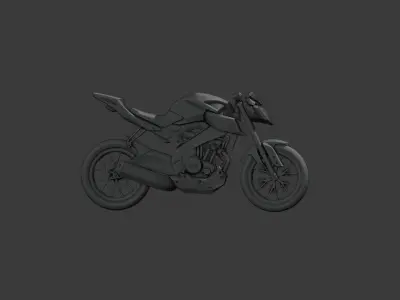 Yamaha MT 125 Motorcycle Low-poly 3D model