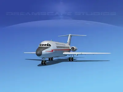 Douglas DC-9-15 American Airlines 3D model
