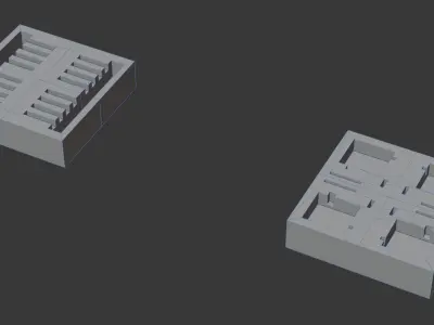 20 Piece Sci Fi Floor Kitbash Set 3D model