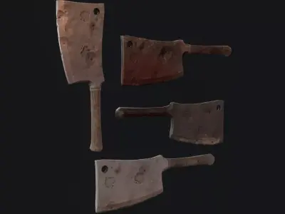 Butcher Axe Low-poly 3D model purchase