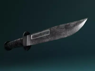 Knife Low-poly - game ready - pbr Free low-poly 3D model