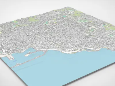 Cityscape Catania Sicily Italy 3D model
