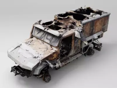 russian K-4386 Typhoon-VDV destroyed by Ukrainian army 3D model