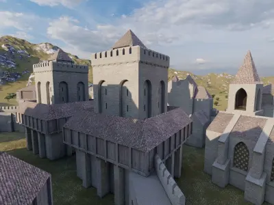  Medieval Castle 3D model