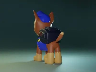 Chase paw patrol for minecraft 3D model