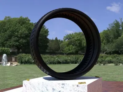 ORTAS TIRE NO 36 GAME READY Low-poly 3D model