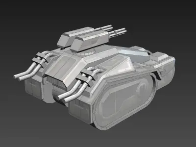Recon tank Low-poly 3D model