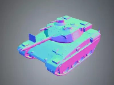 Cyberpunk Sci-Fi Battle Tank 3D model