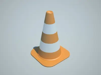 Traffic Cone 3D Model Low-poly 3D model